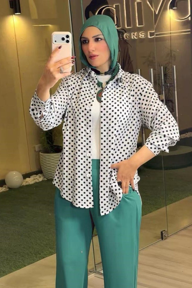 Dot Soft Crepe Shirt