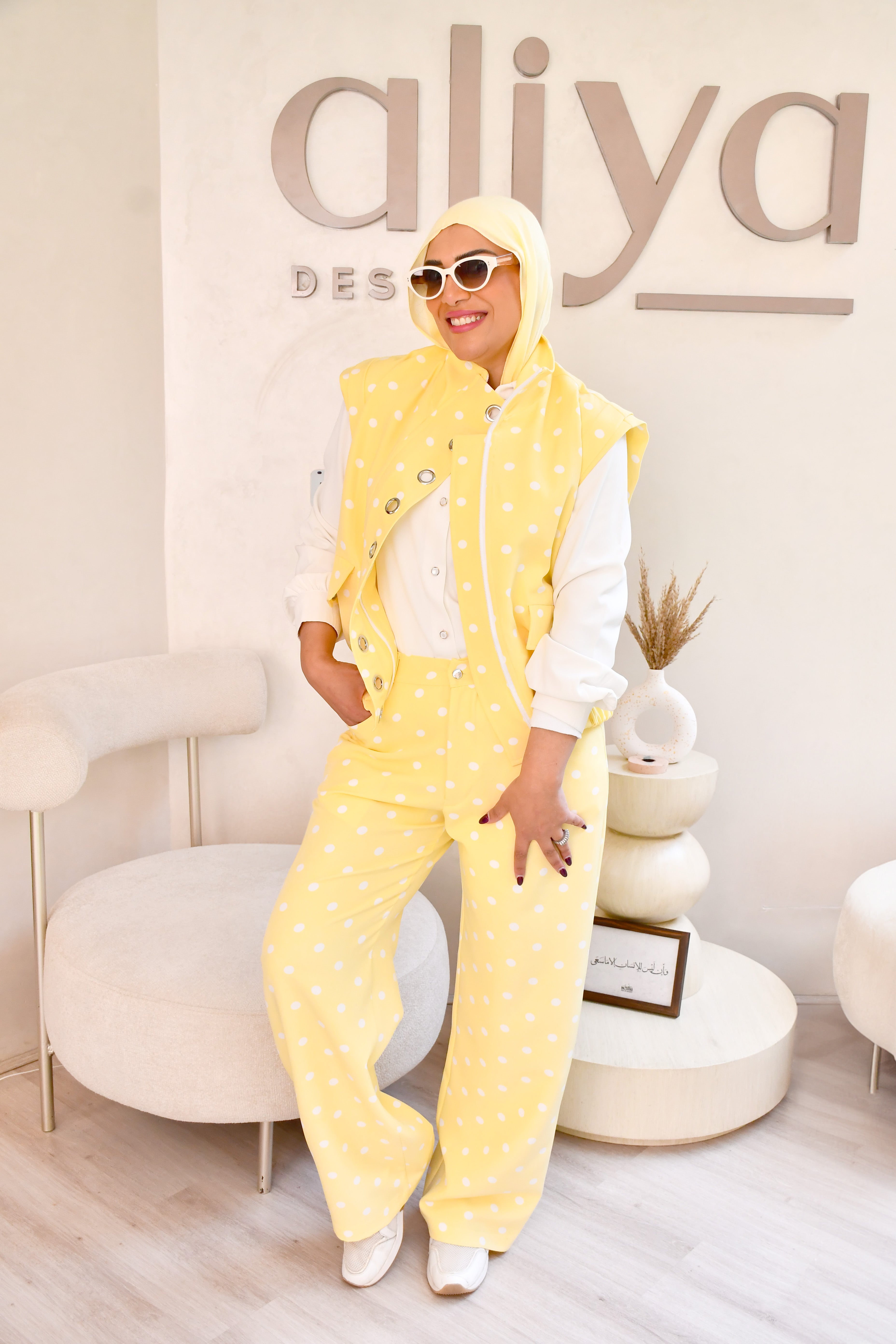 Dotty Yellow Suit