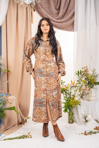 Pastel Dress - Brown