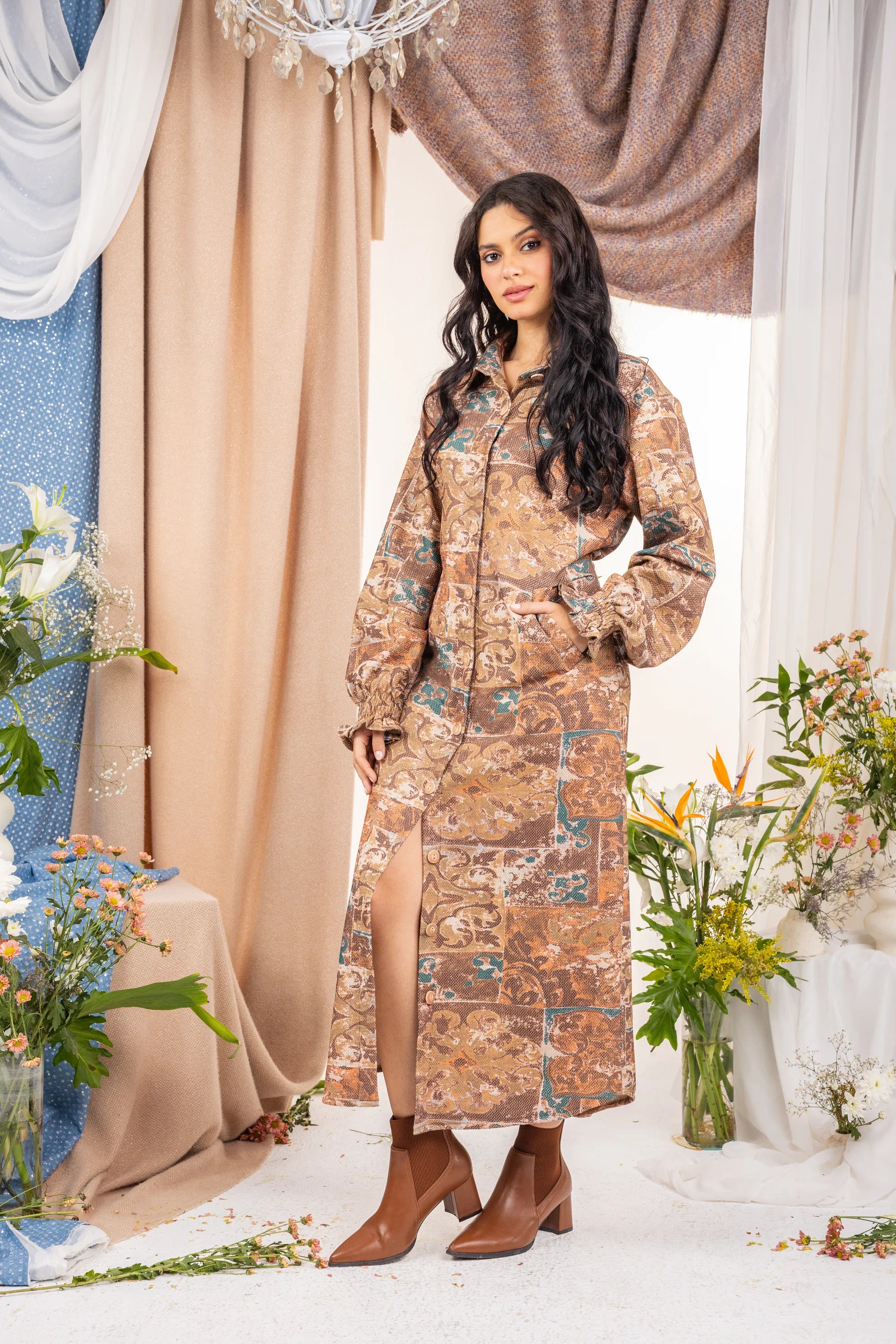 Pastel Dress - Brown