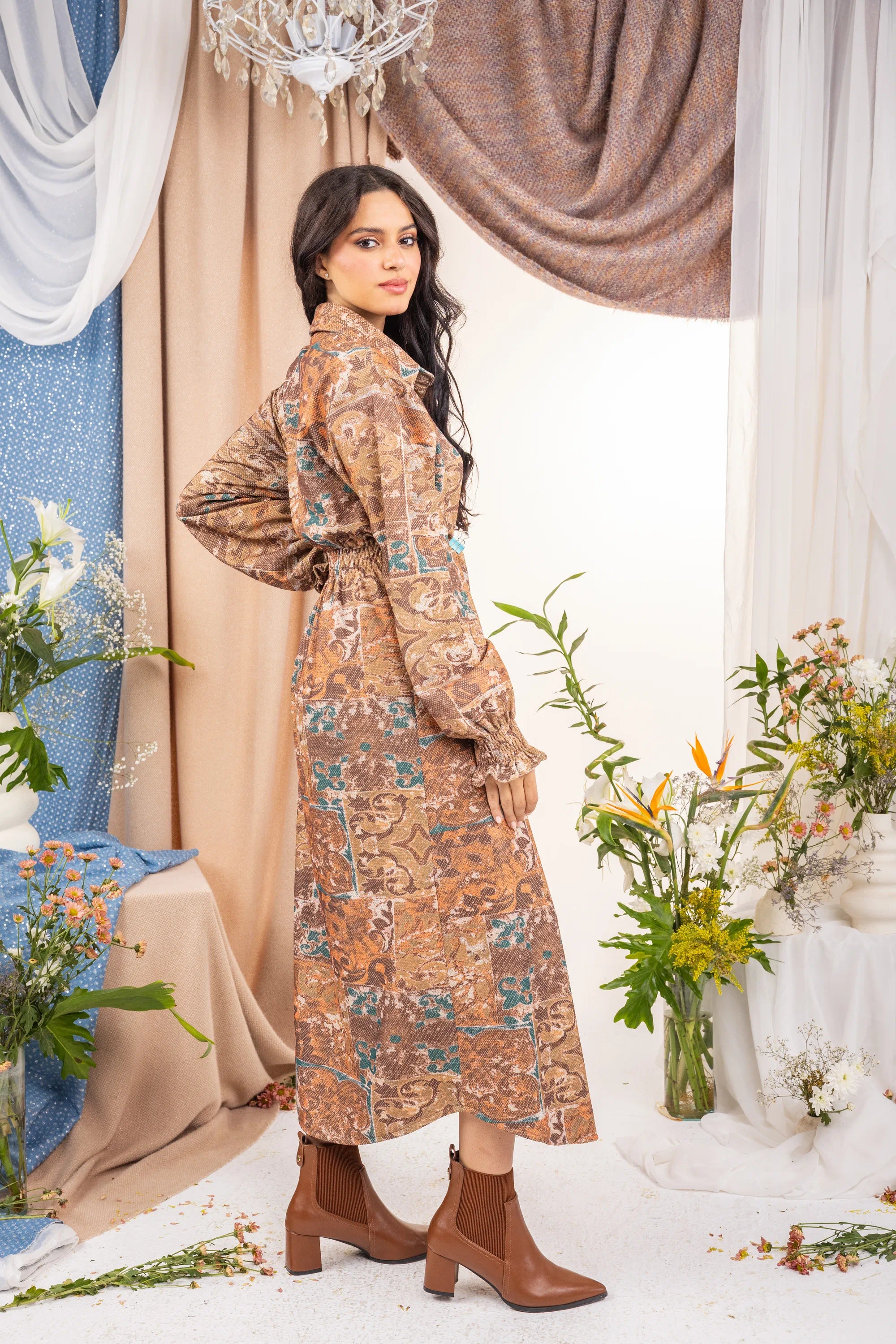 Pastel Dress - Brown