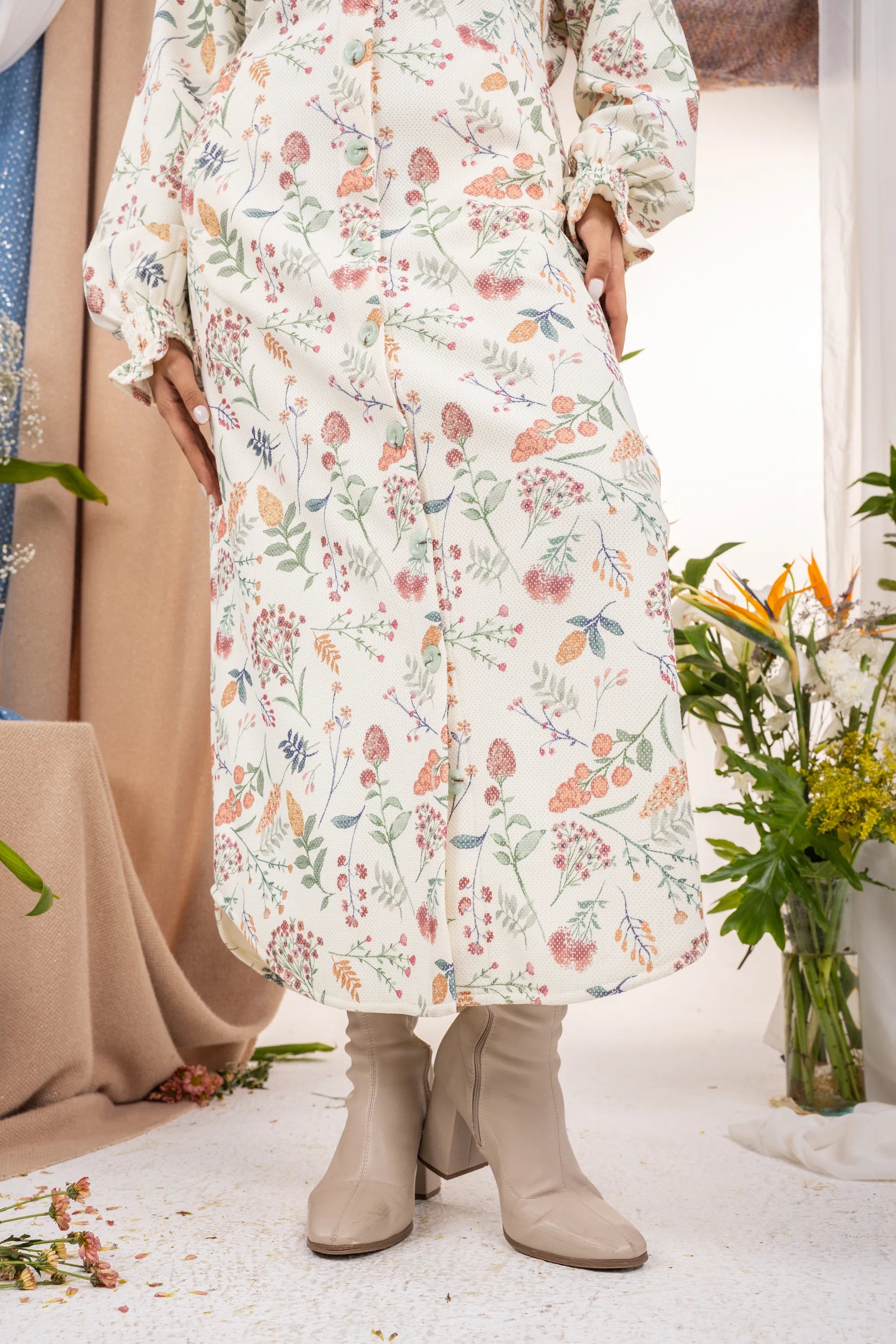 Pastel Dress - White