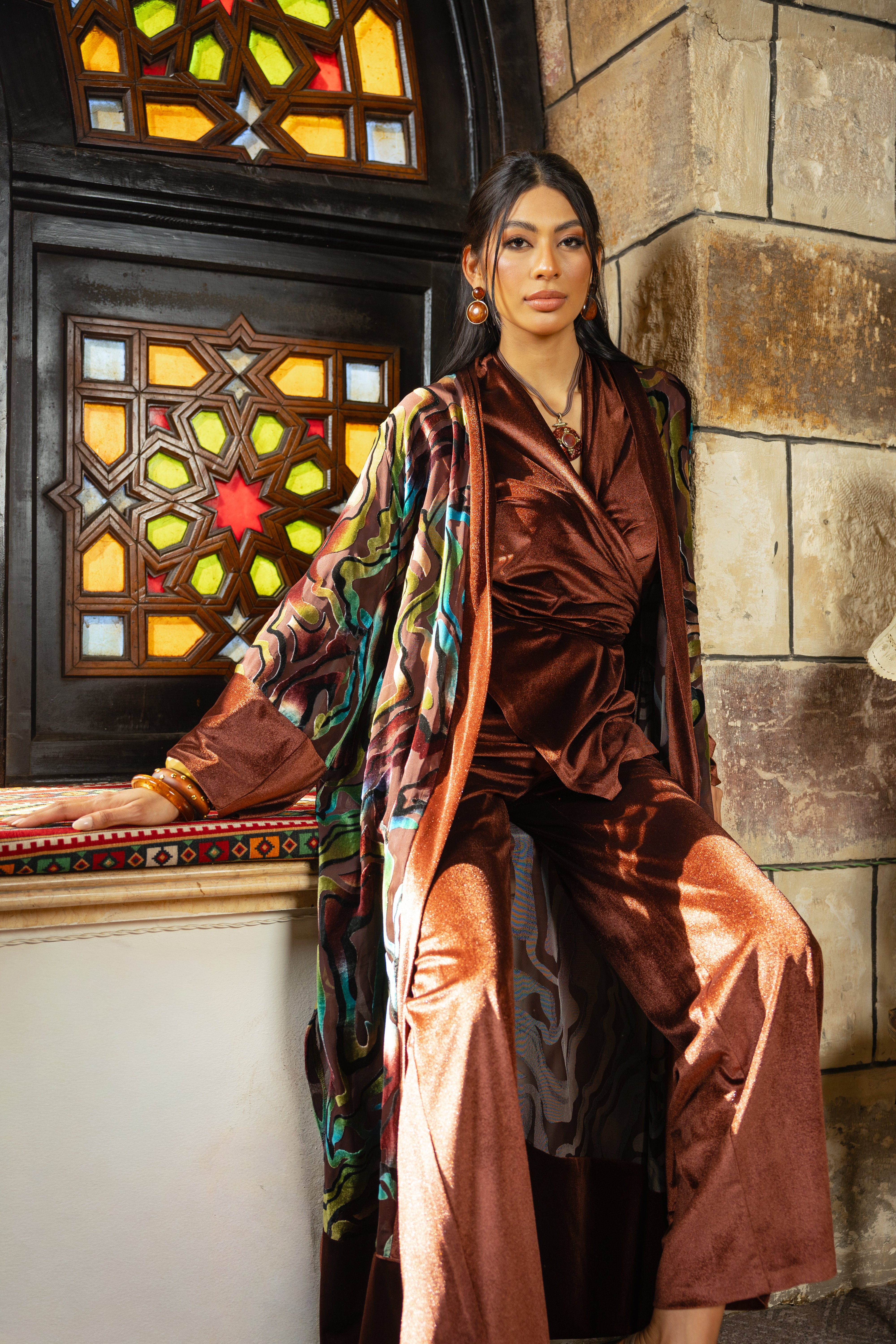 Sidq Kaftan - Coffee Brown