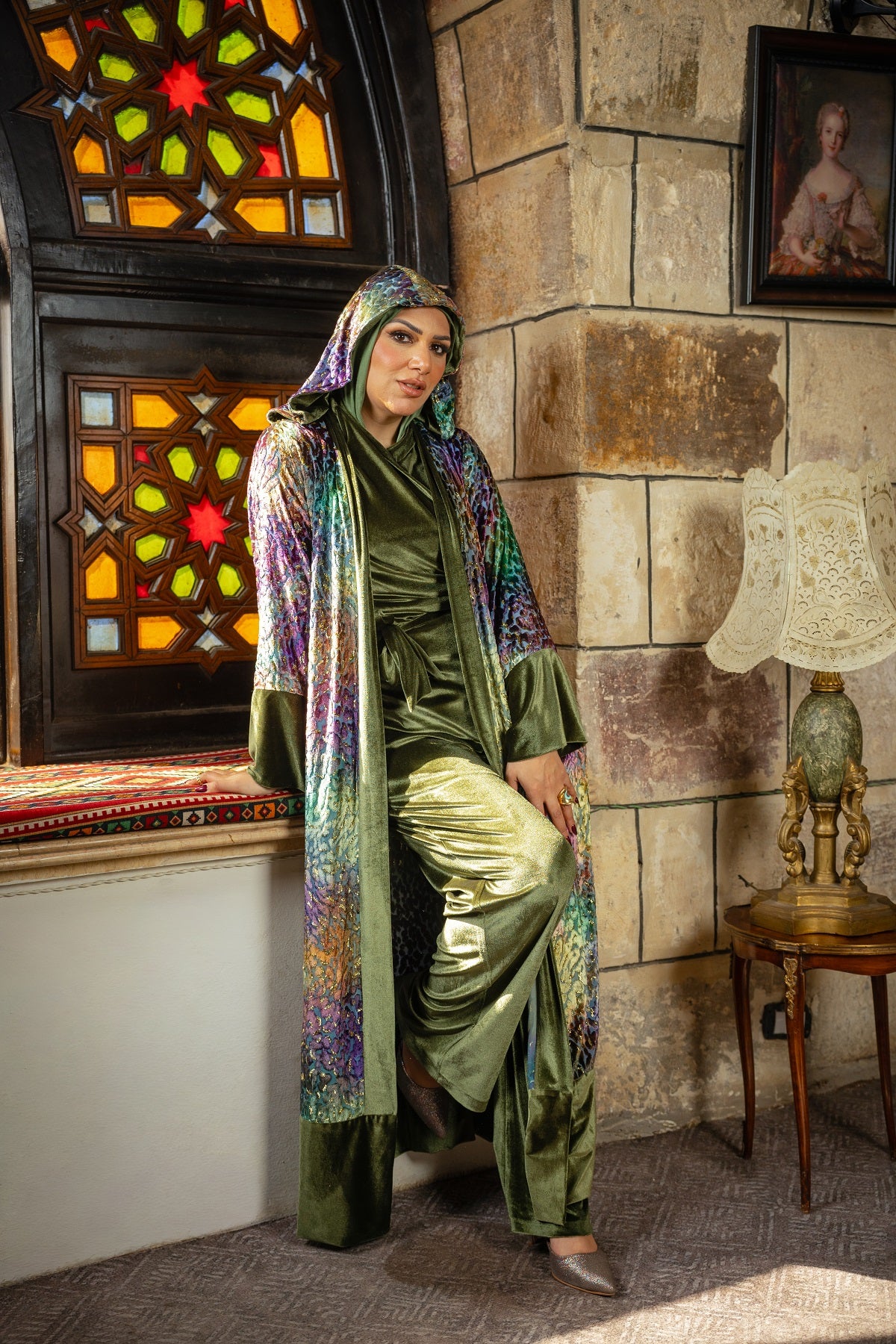 Sidq Kaftan - Olive Green