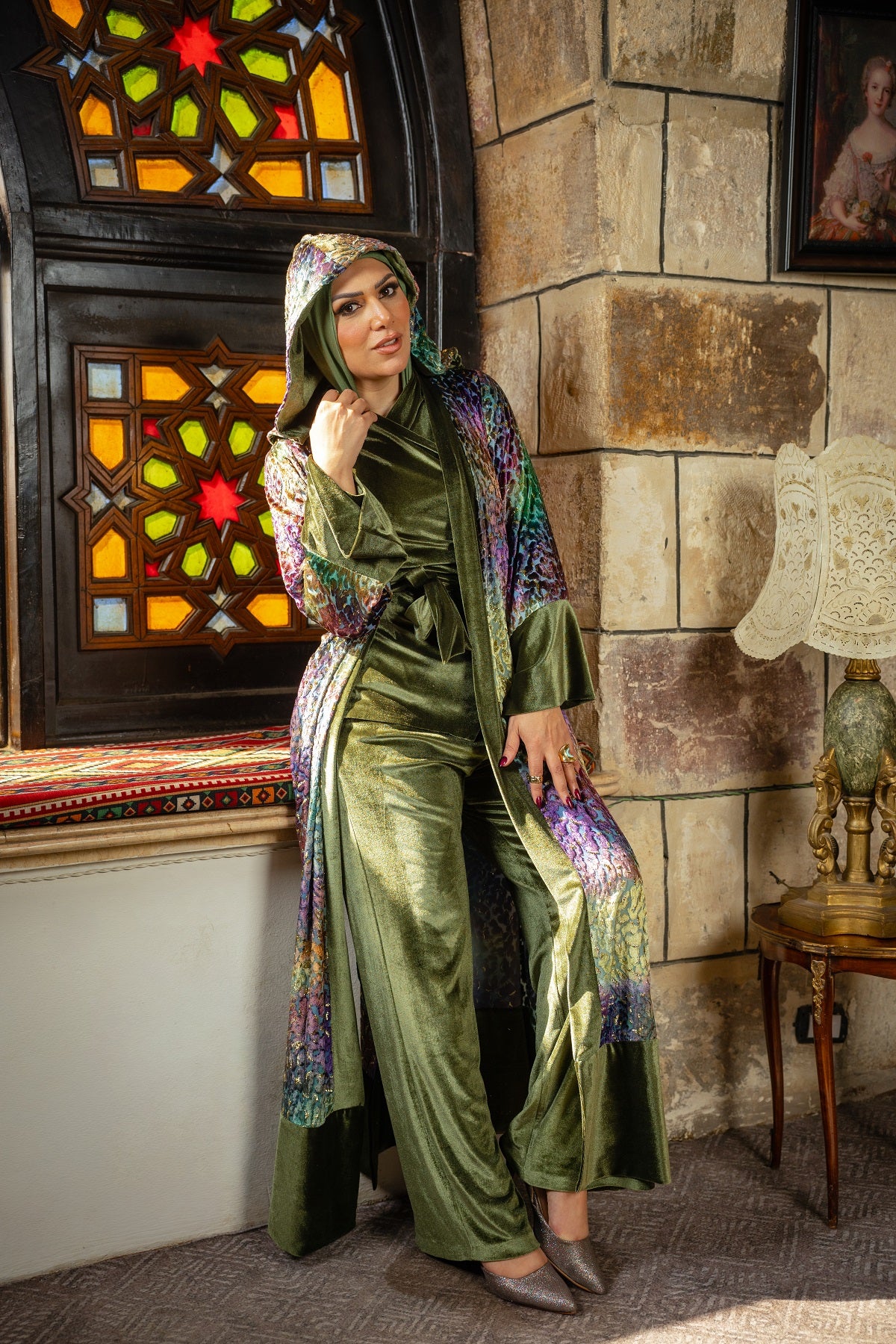 Sidq Kaftan - Olive Green