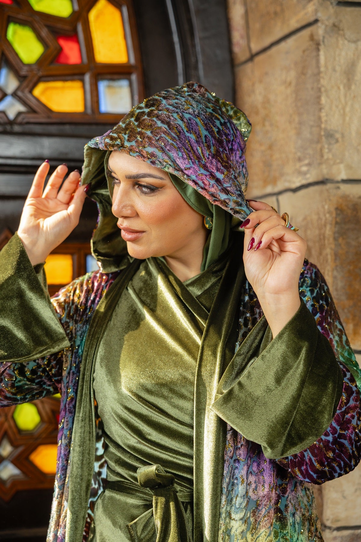 Sidq Kaftan - Olive Green