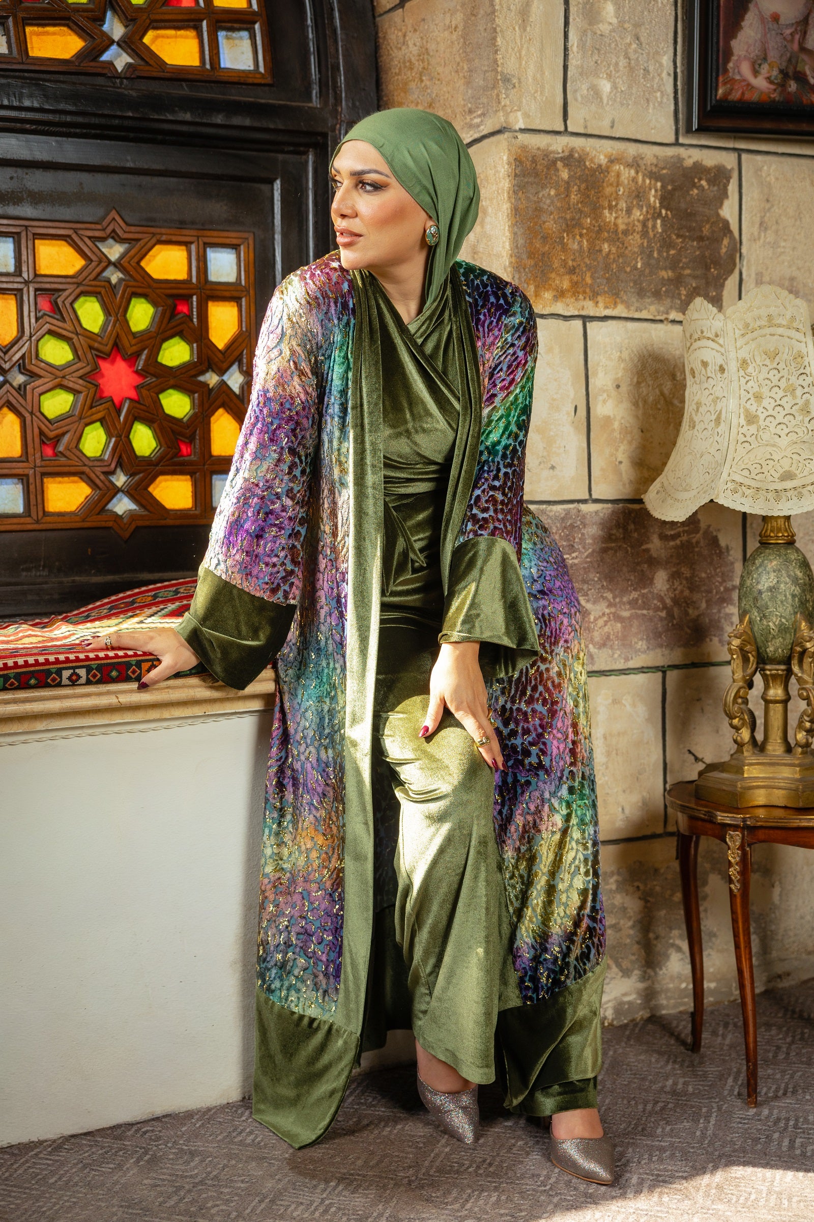 Sidq Kaftan - Olive Green