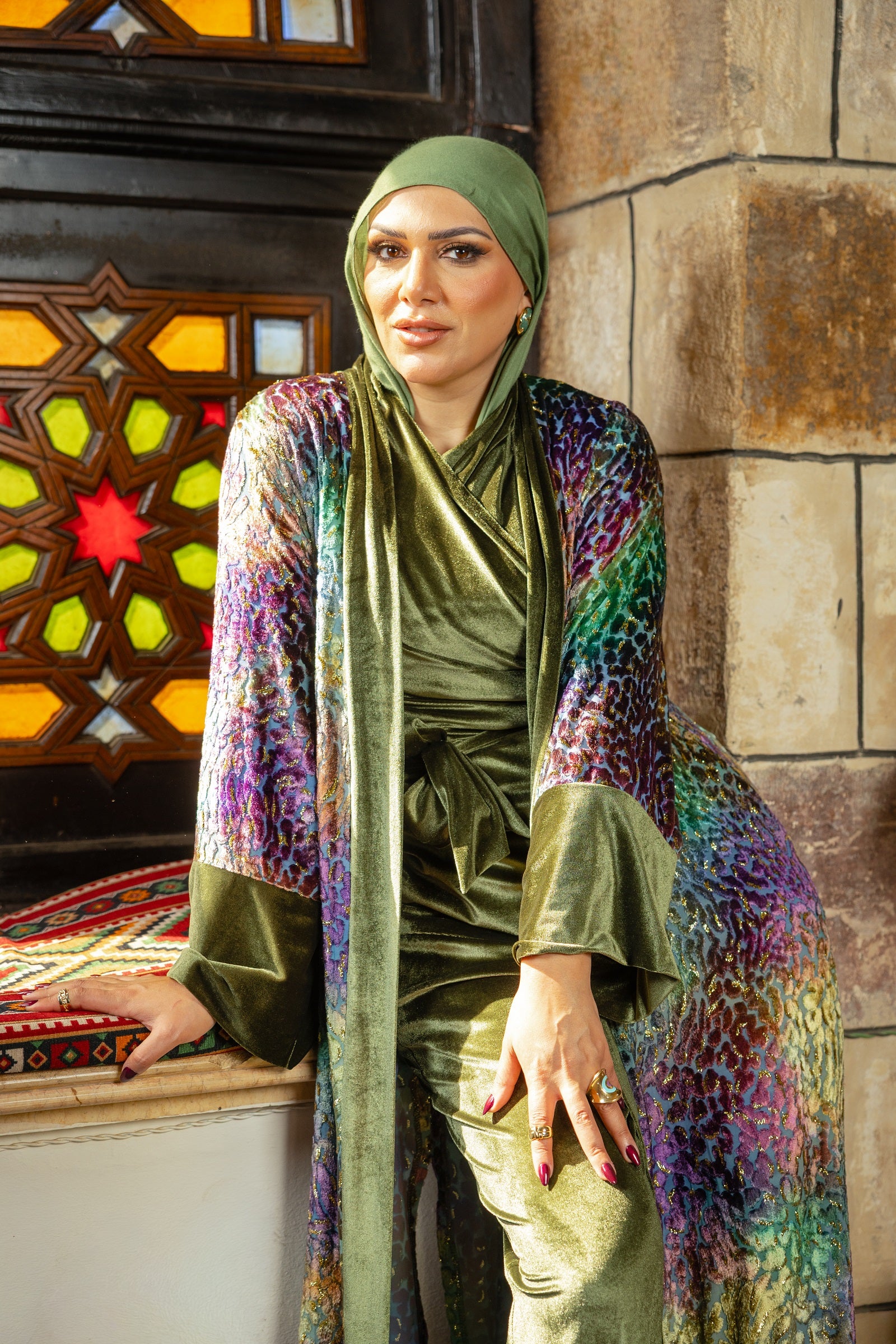 Sidq Kaftan - Olive Green