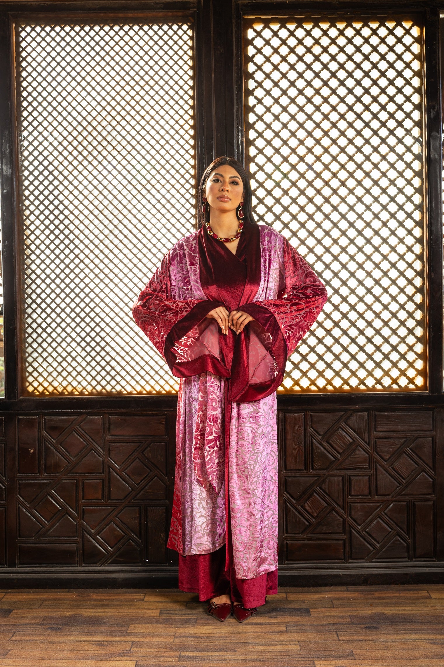 Ataa Kaftan - Burgundy
