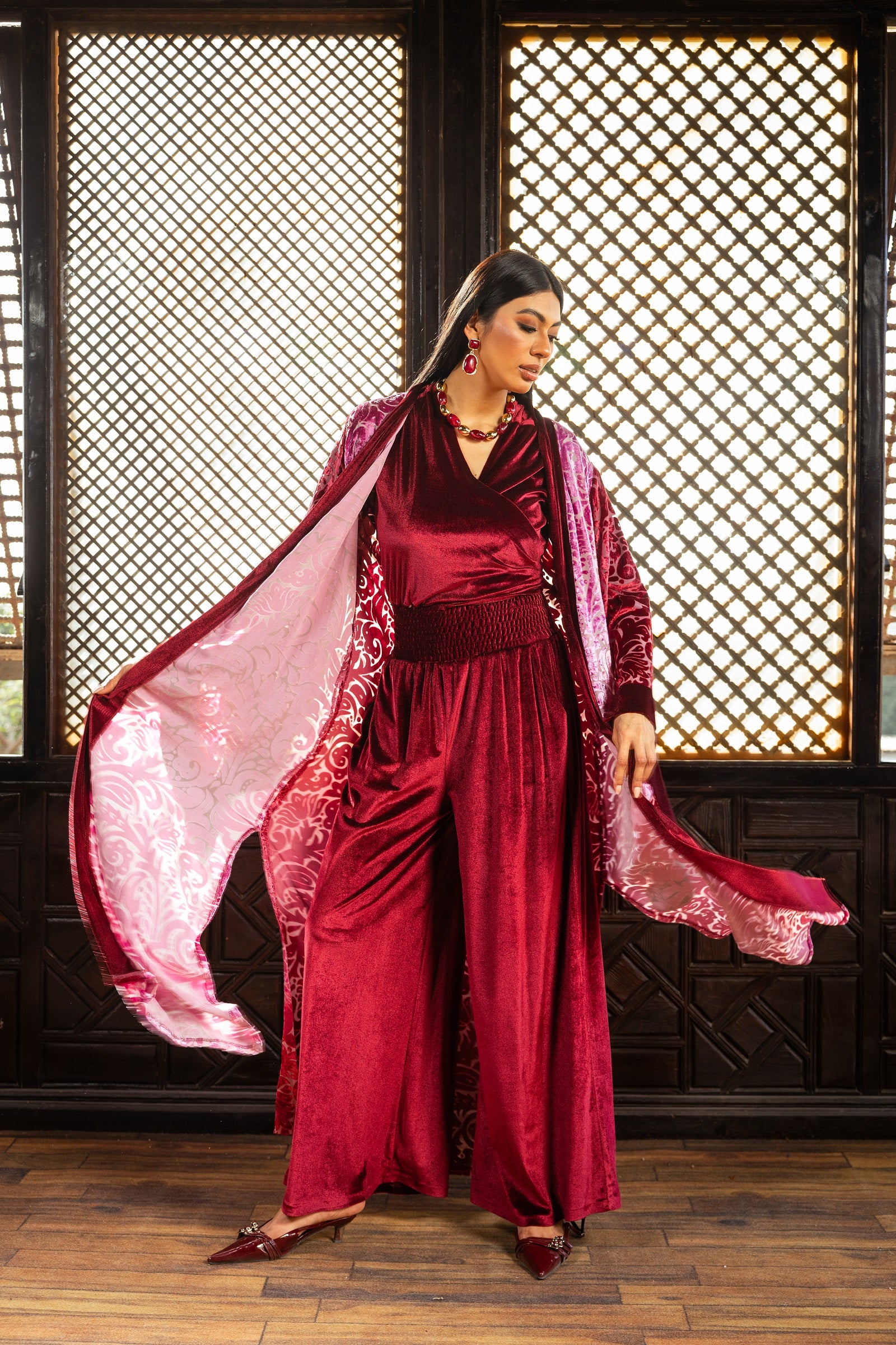 Ataa Suit - Burgundy