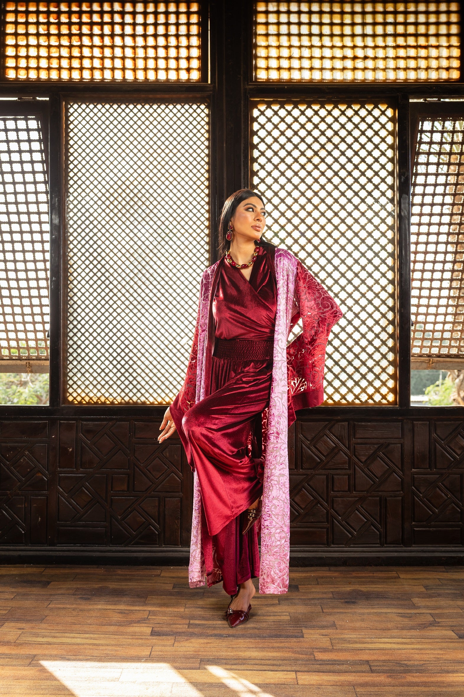 Ataa Suit - Burgundy
