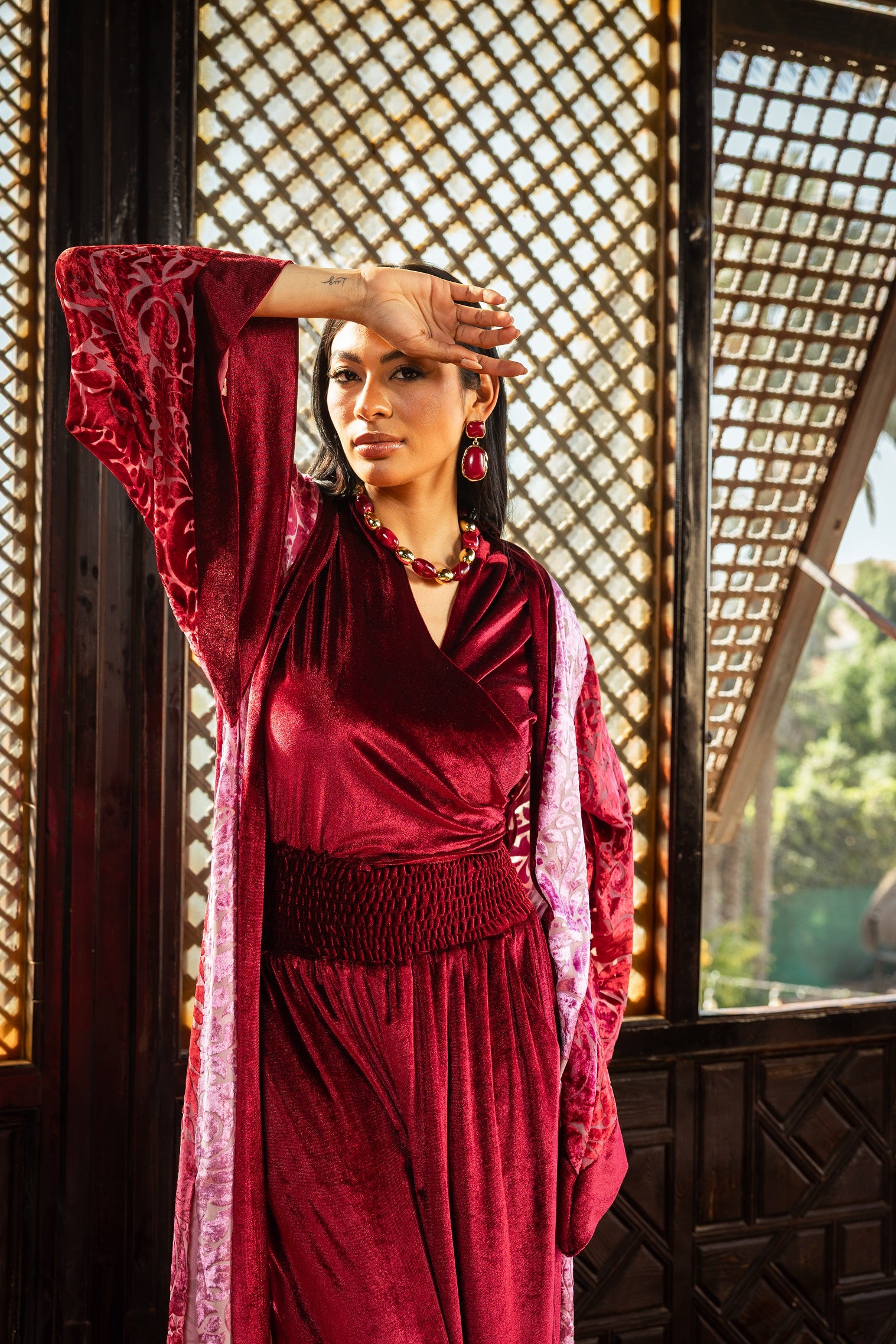 Ataa Suit - Burgundy