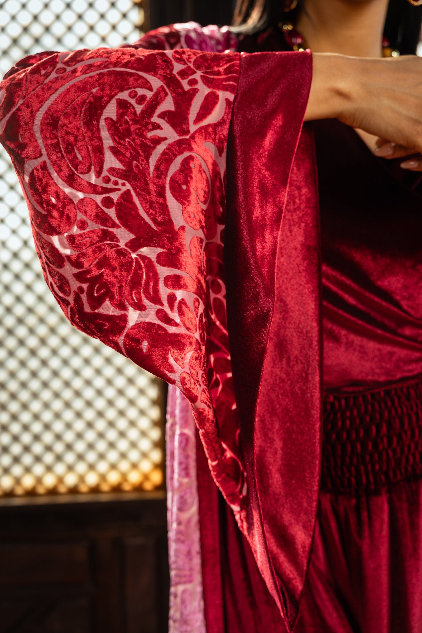 Ataa Kaftan - Burgundy