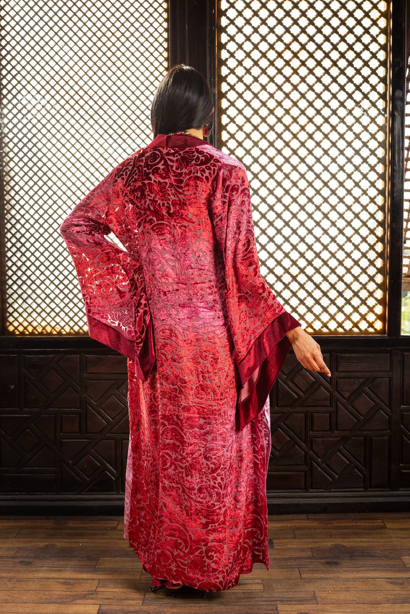 Ataa Kaftan - Burgundy