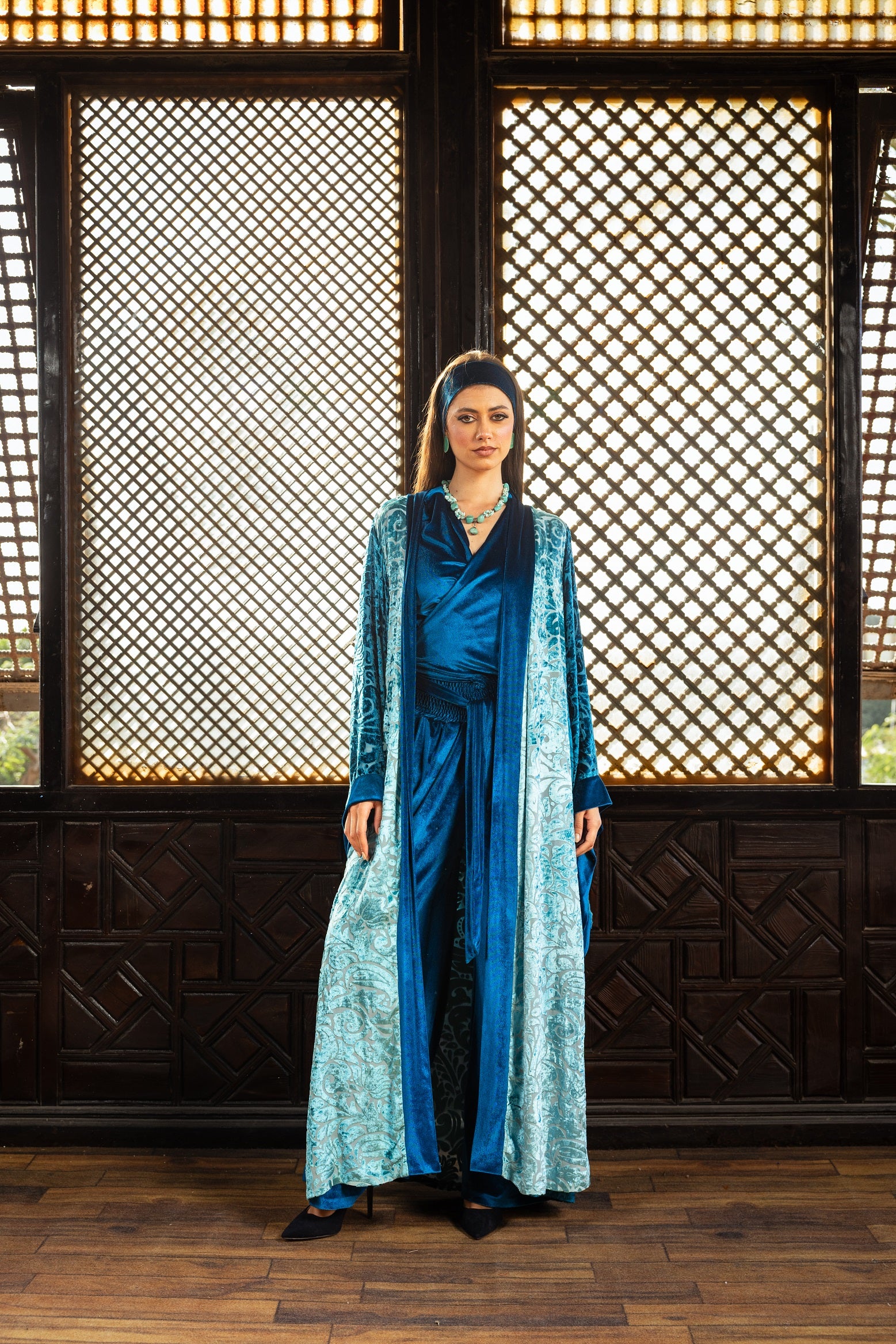 Ataa Kaftan - Teal Blue