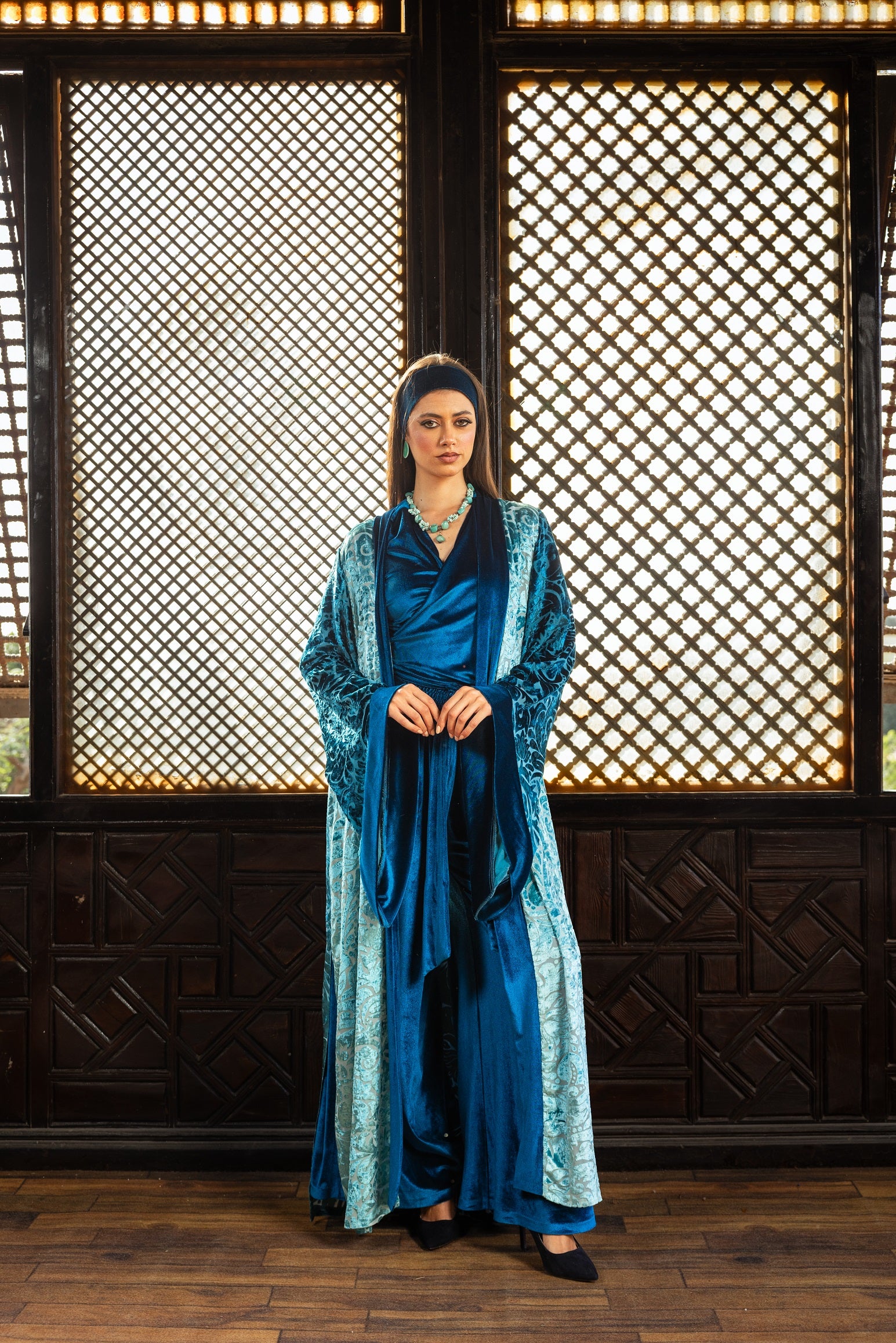 Ataa Kaftan - Teal Blue