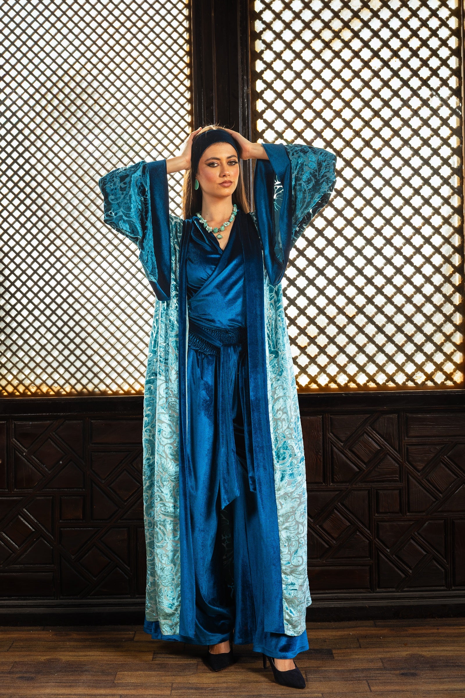 Ataa Kaftan - Teal Blue