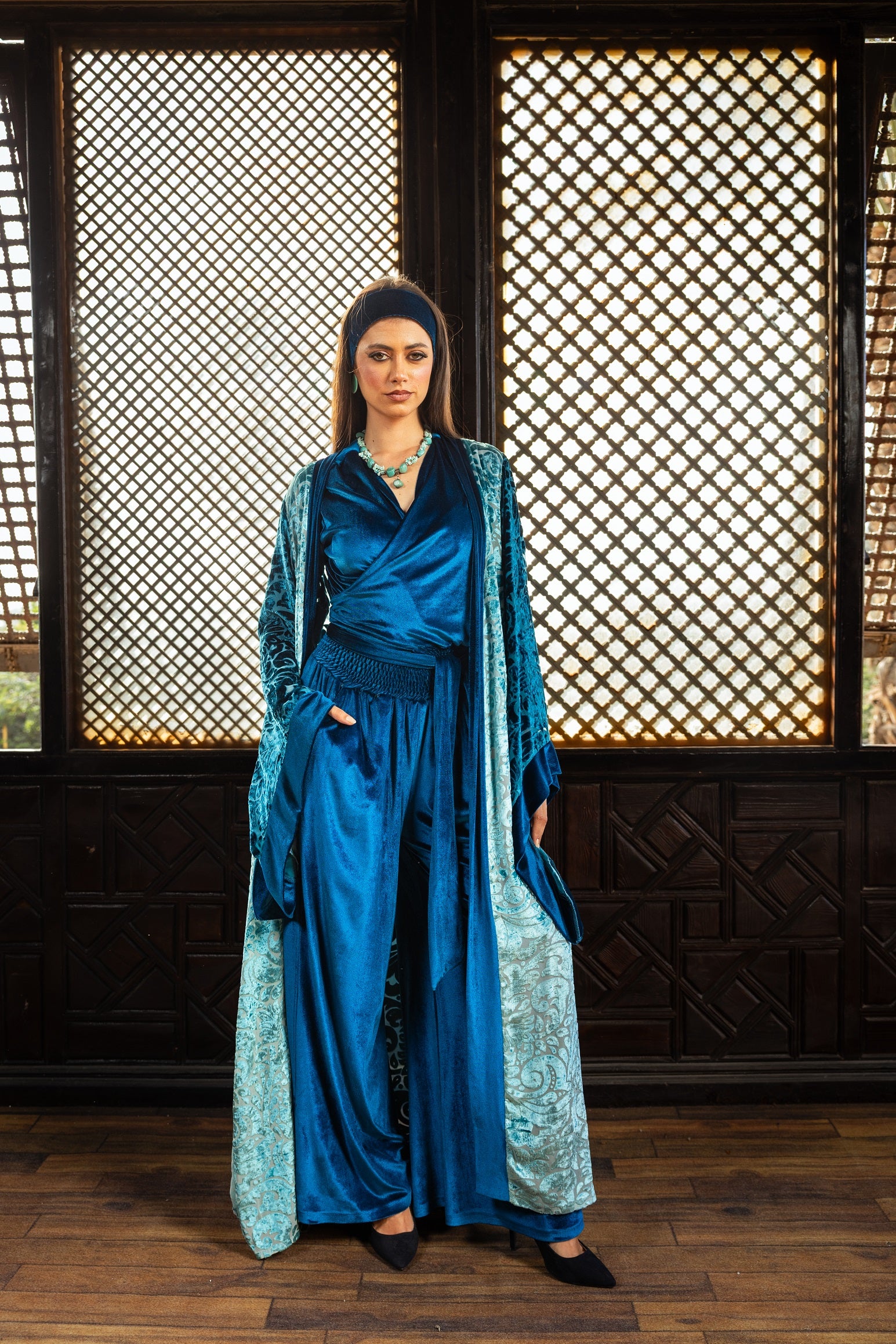 Ataa Suit - Teal Blue