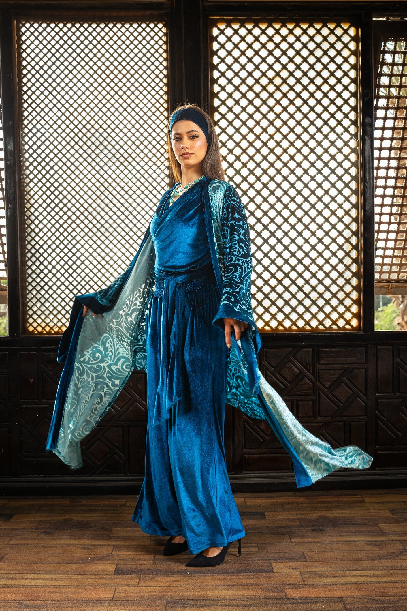 Ataa Kaftan - Teal Blue