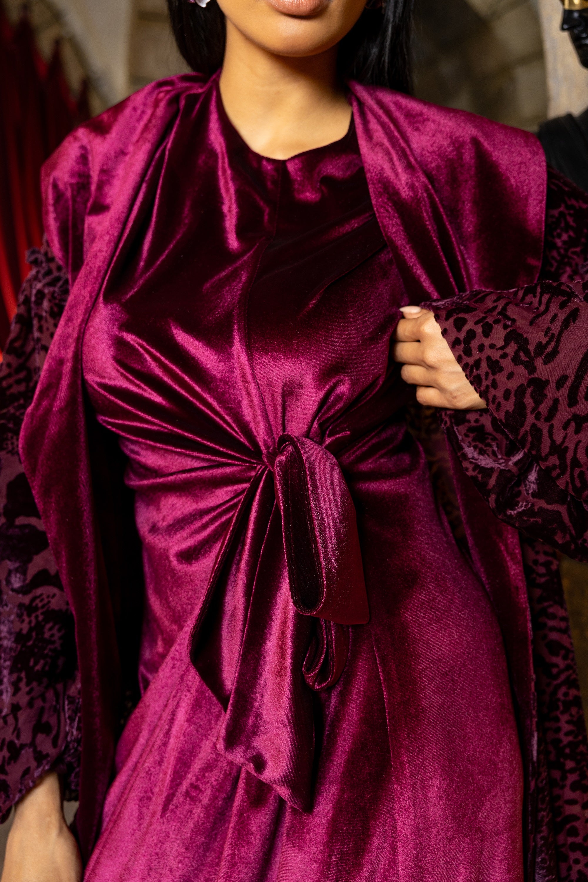 Rahma Dress -Burgundy