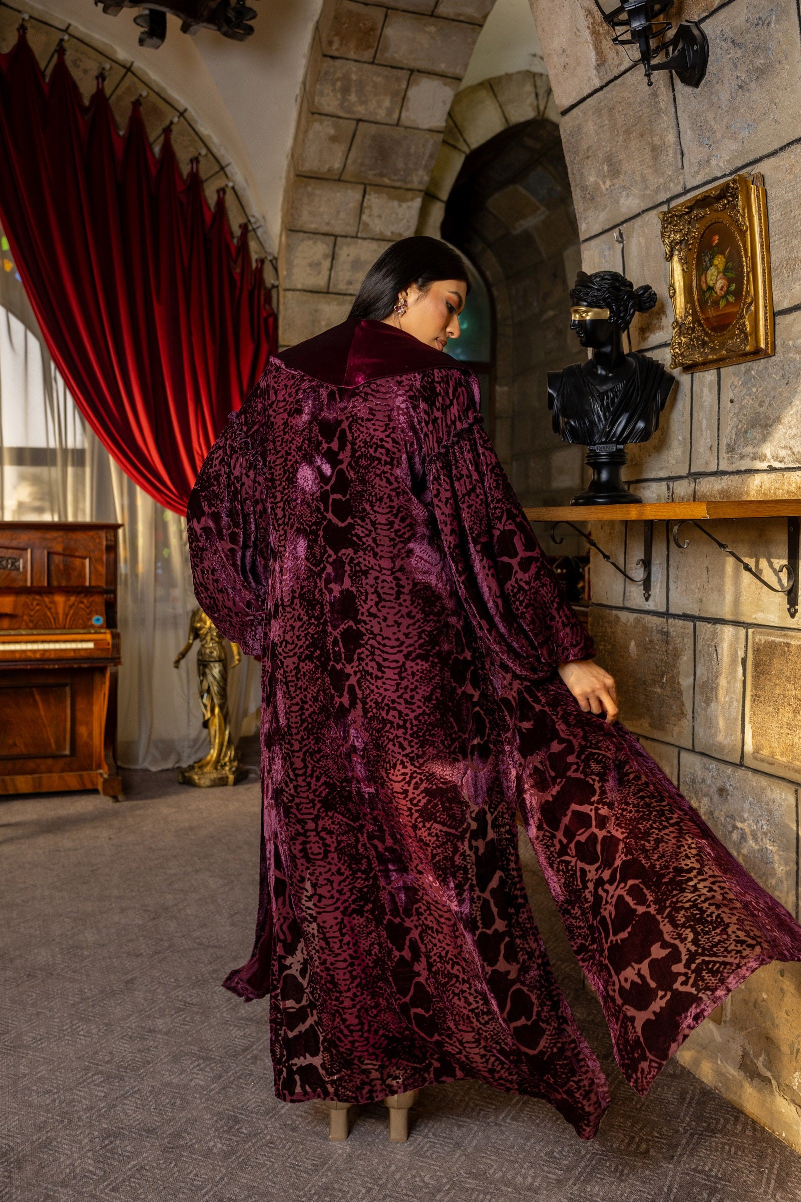 Rahma Kaftan - Burgundy
