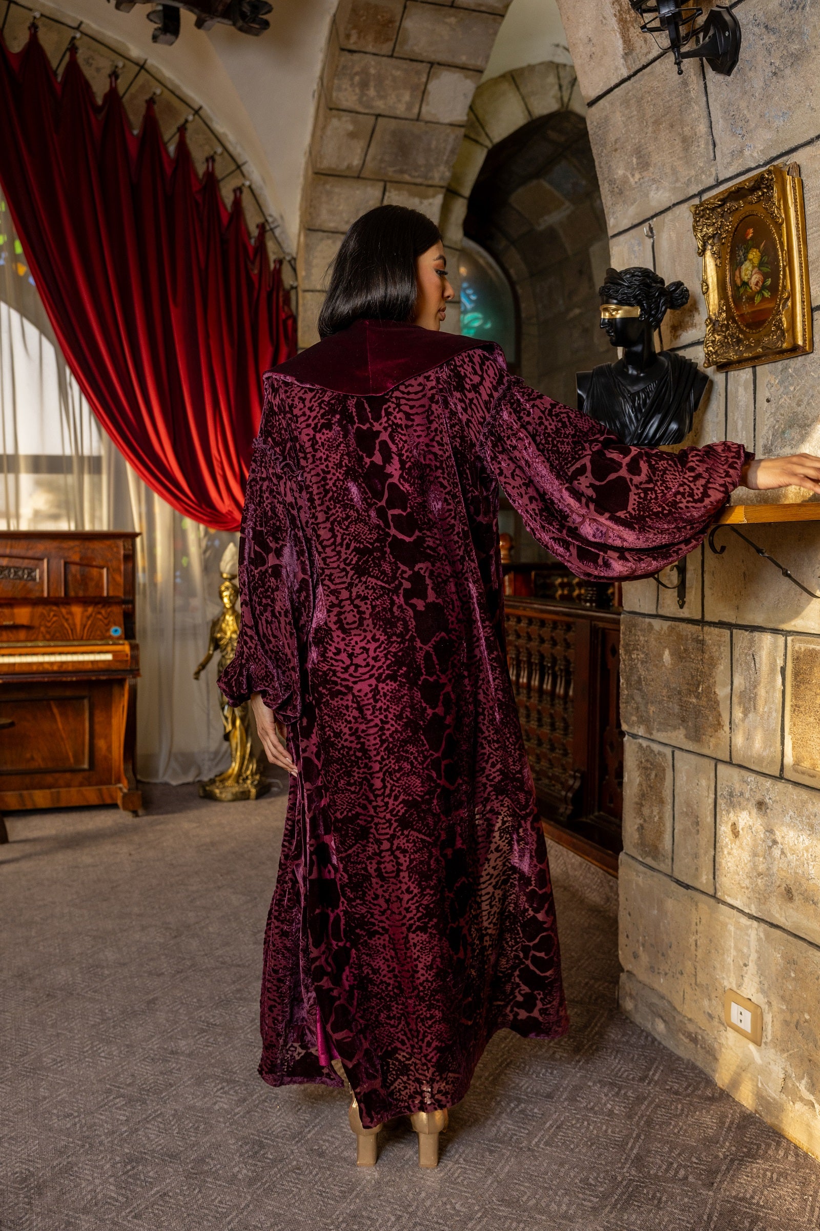 Rahma Kaftan - Burgundy