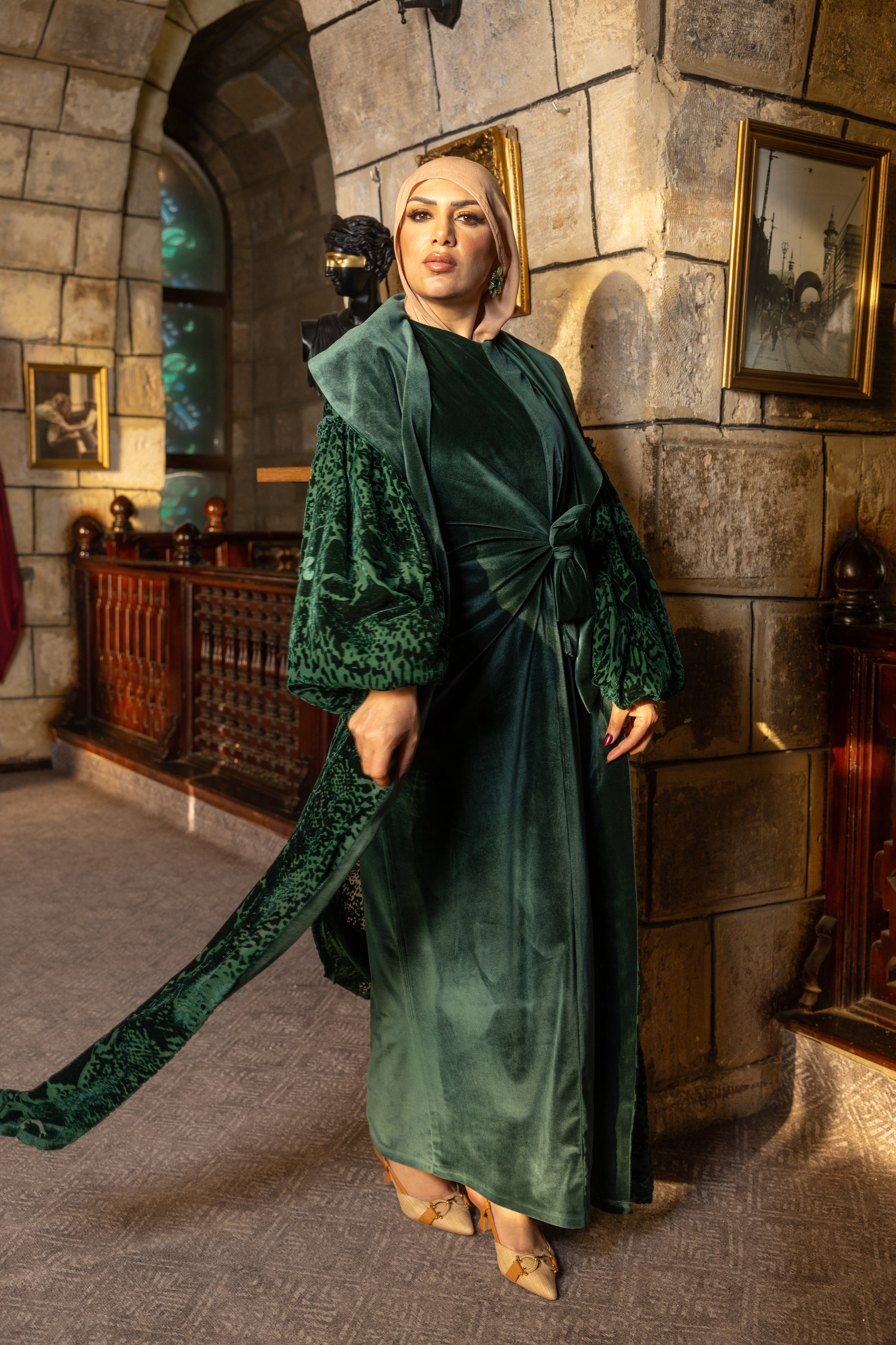 Rahma Dress - Olive Green