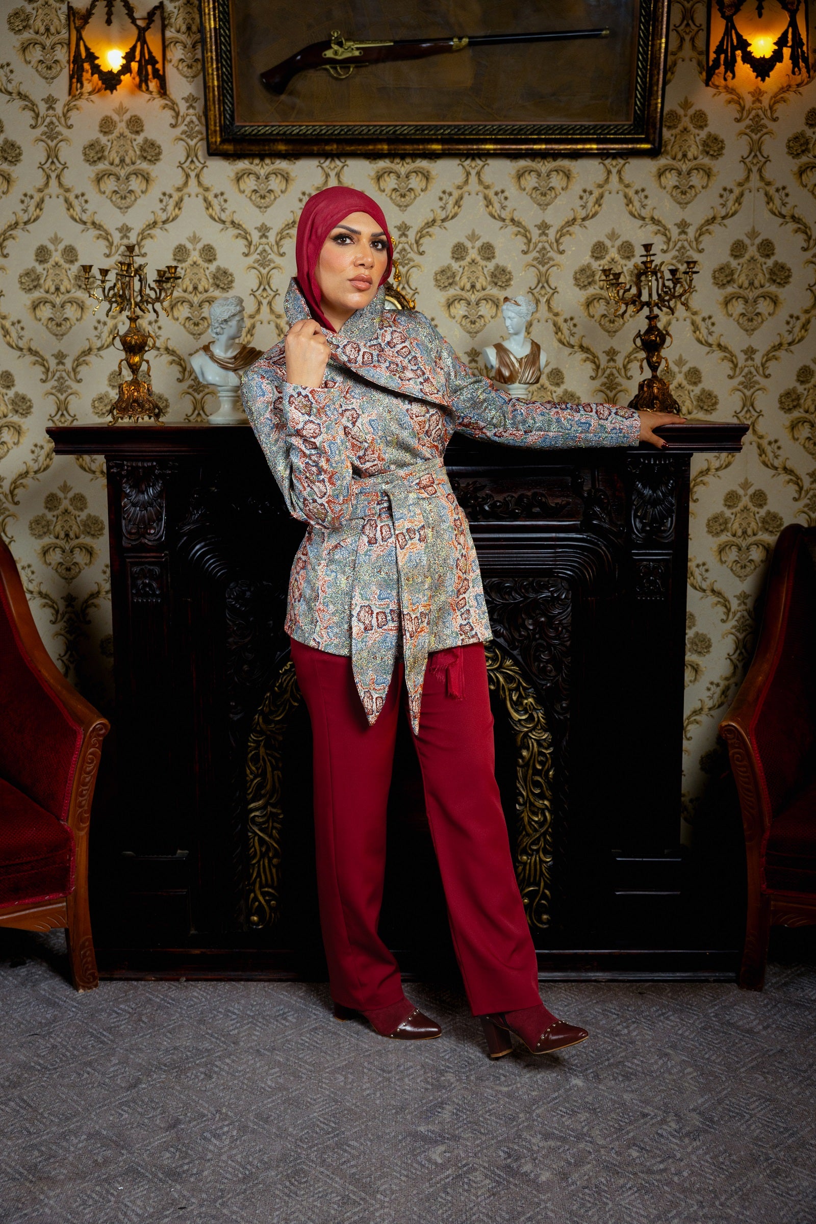 Mahba Pants - WineRed