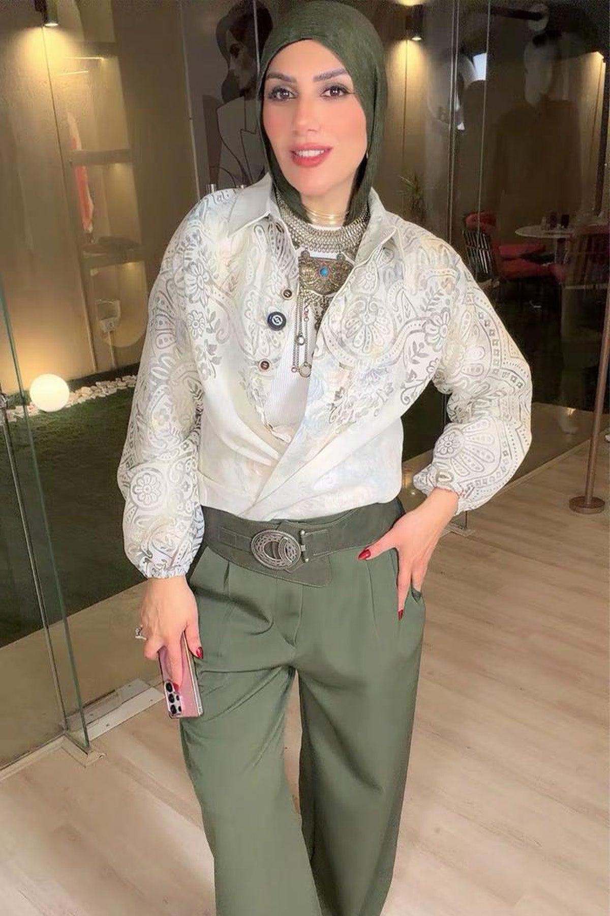 Paisley Embroidered Shirt