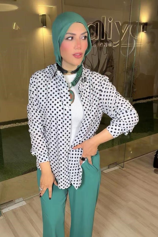 Dot Soft Crepe Shirt