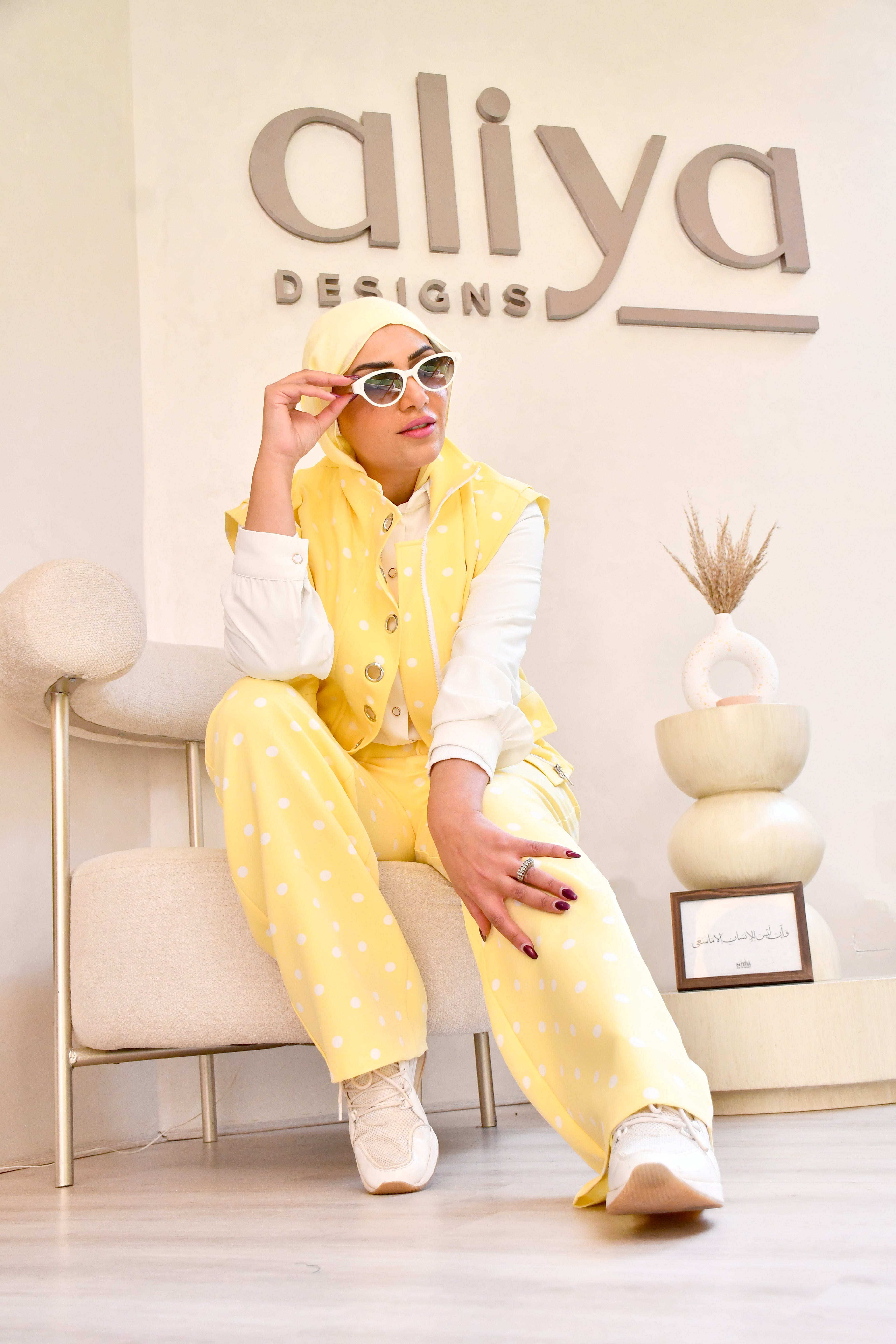 Dotty Yellow Suit