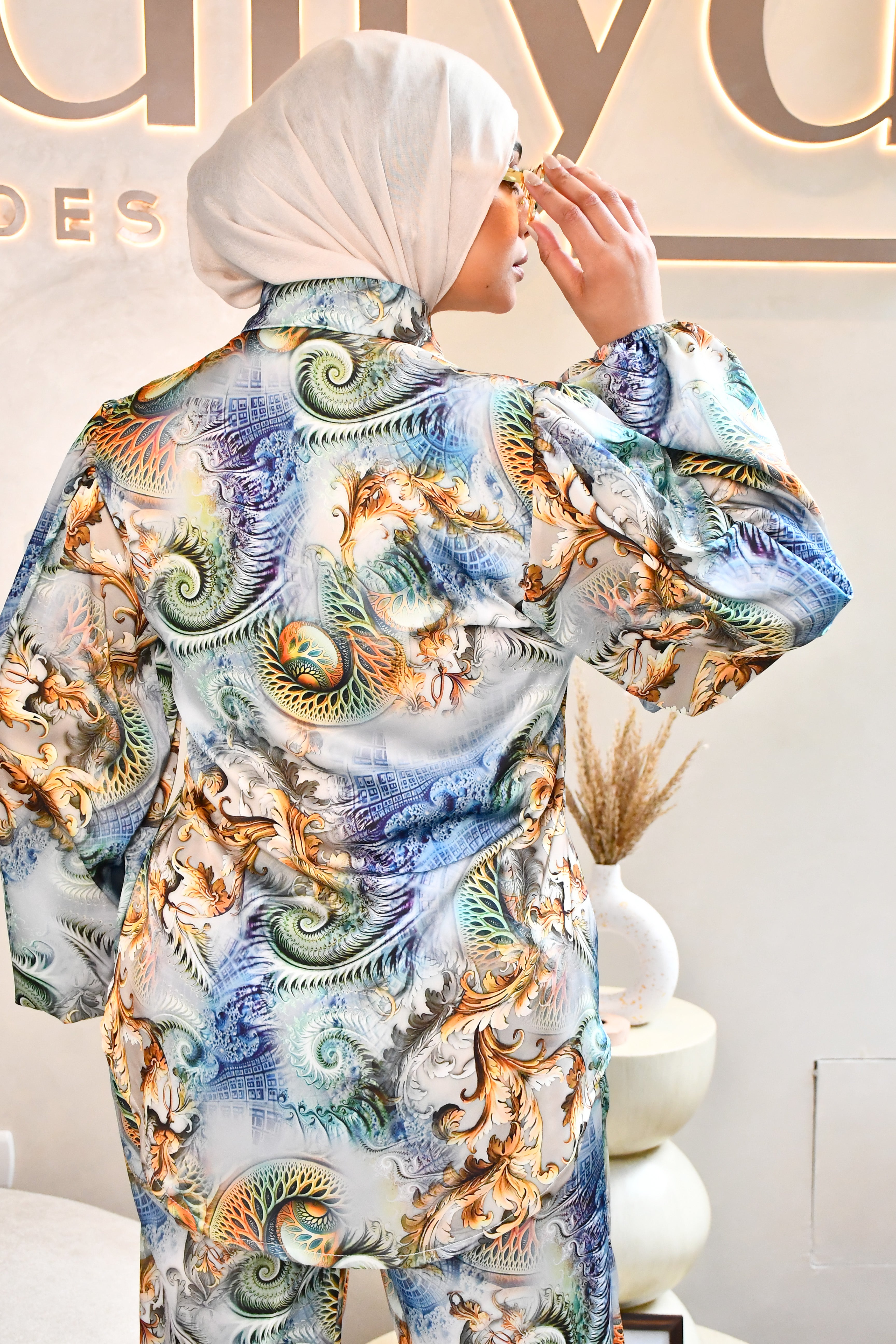 Ornate Satin Suit