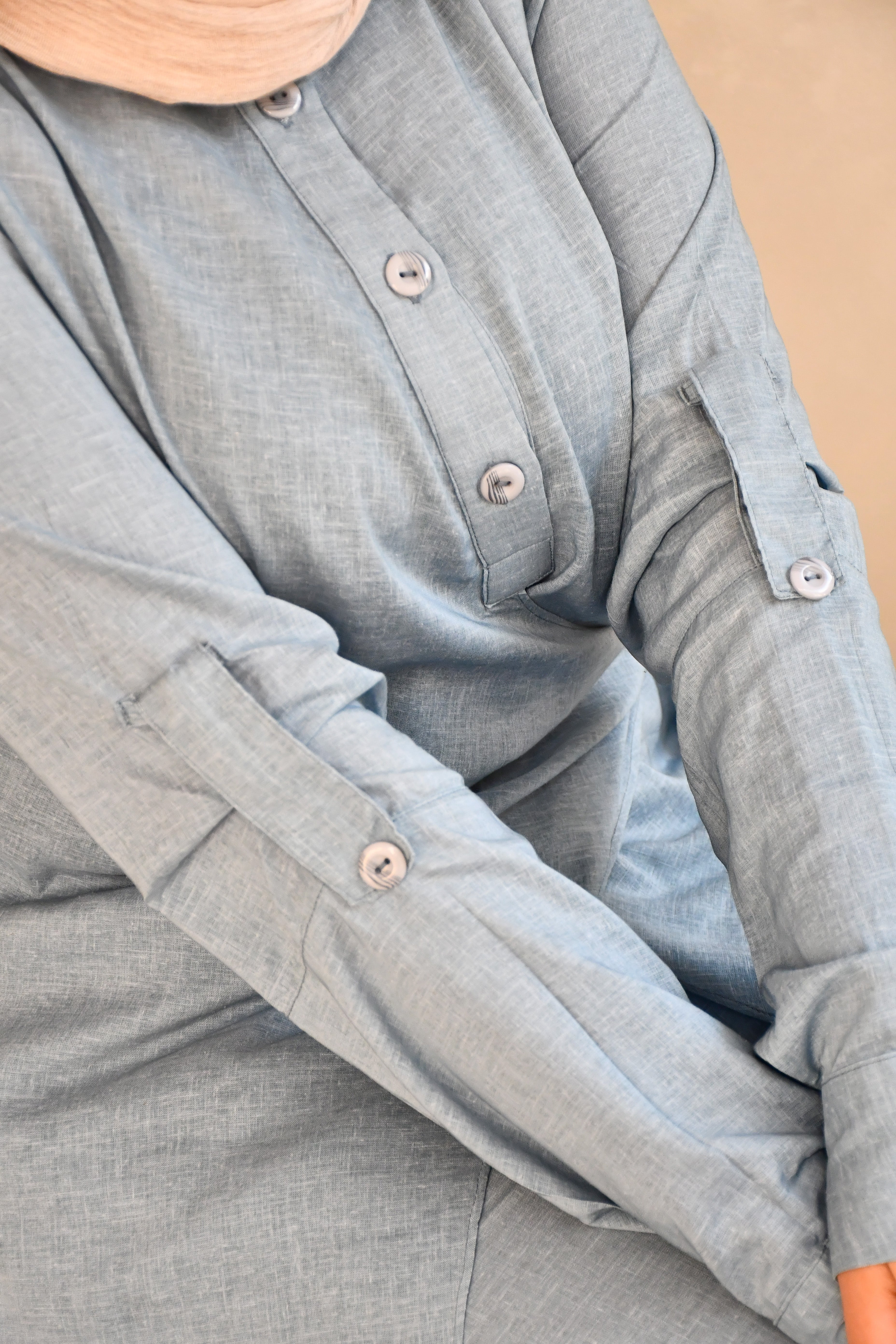 Wrap Linen Blouse