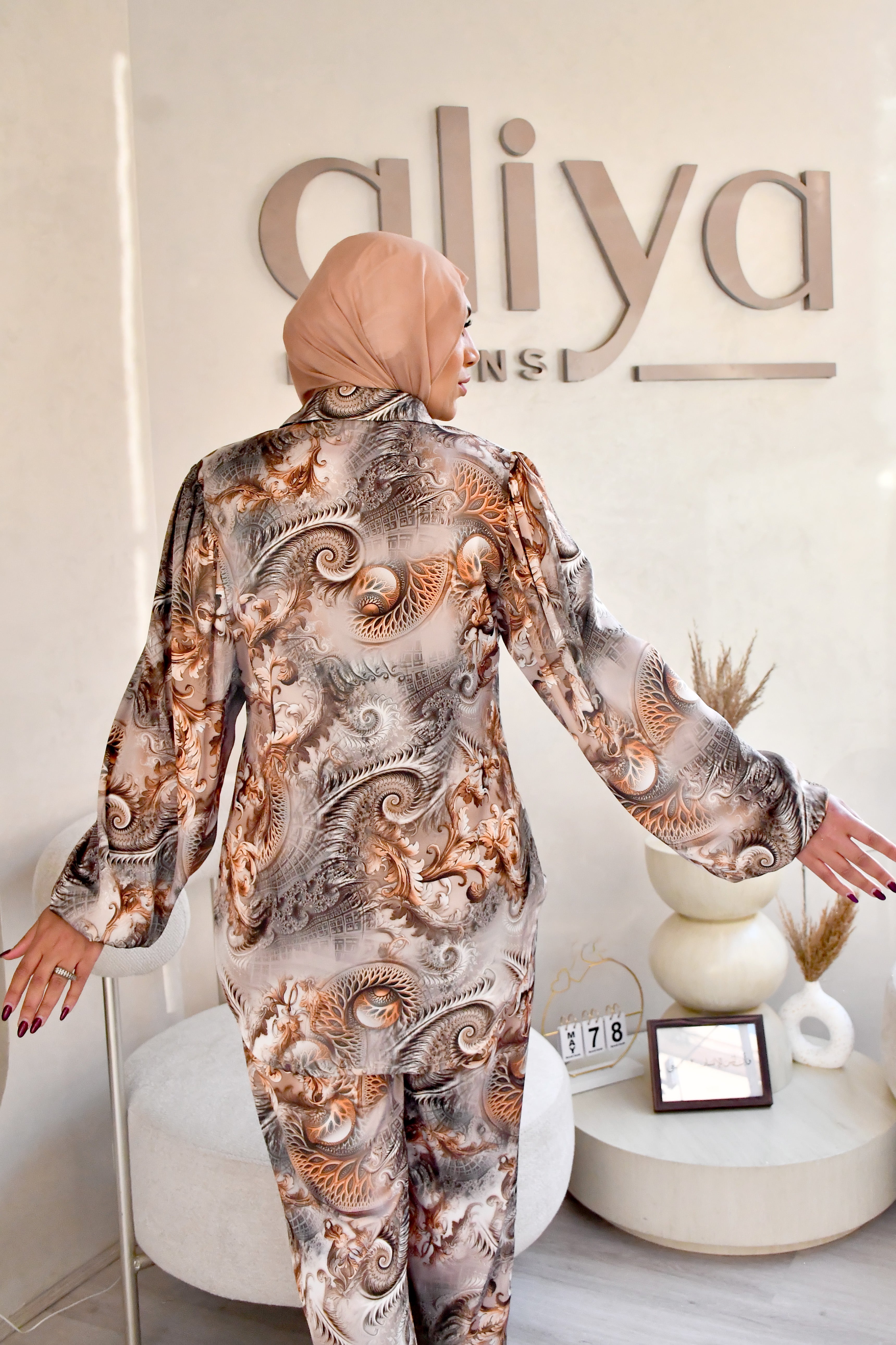 Ornate Satin Suit
