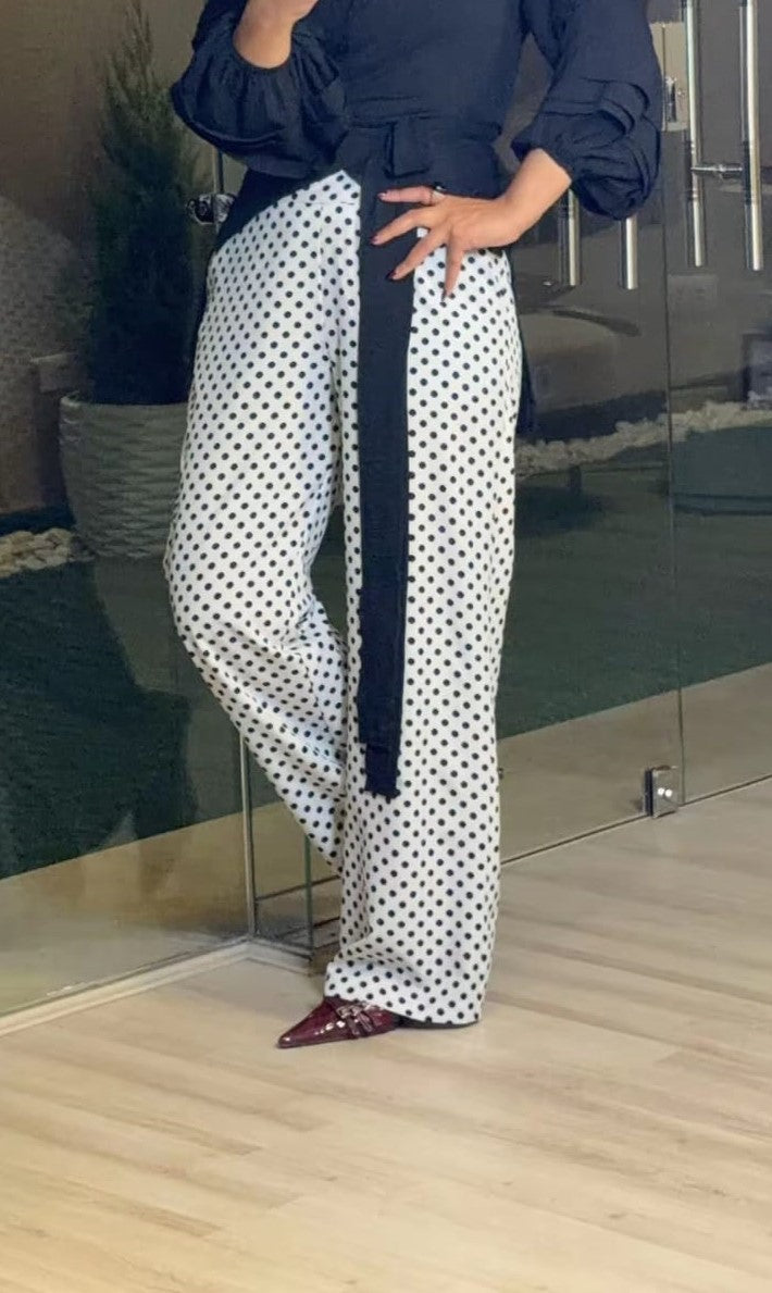 Dot Soft Crepe Pants