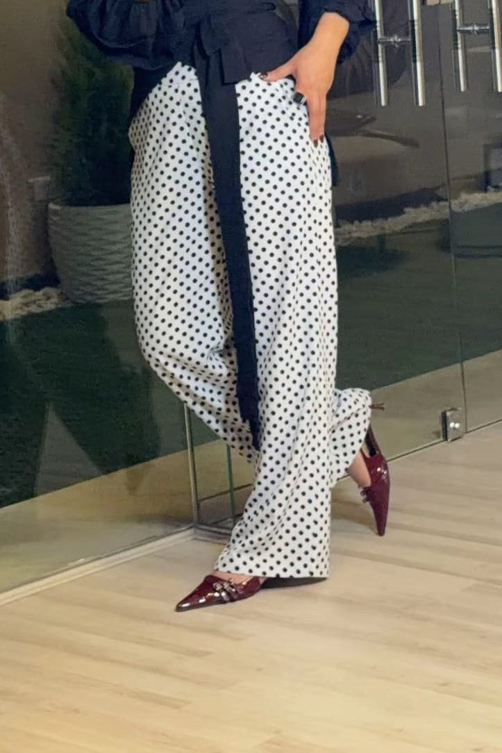 Dot Soft Crepe Pants
