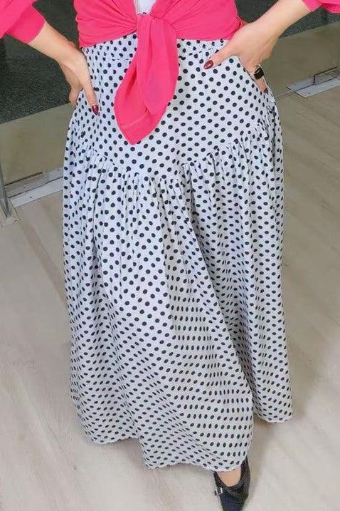 Dot Soft Crepe Skirt